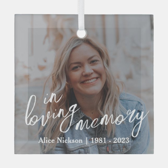 Ornement En Verre Mémorial des Moments chéris (Recto)