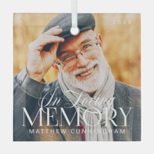 Ornement En Verre Memorial Love Simple Photo moderne