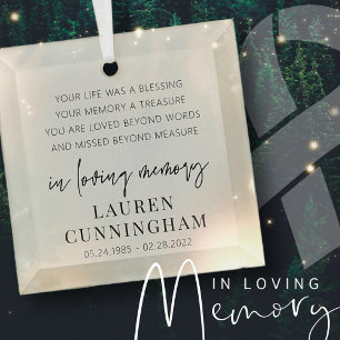 Ornement En Verre Mémorial Moderne Élégant Simple Chic