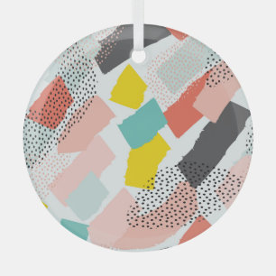 Ornement En Verre Memphis brosse traits : motif vintage.