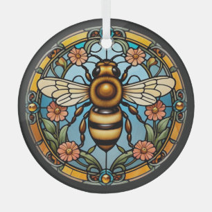 Ornement En Verre Mielleuse abeille en verre coloré