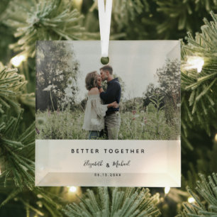 Ornement En Verre Mieux Ensemble Photo Moderne Élégant Simple Script