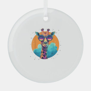 Ornement En Verre Mignonne Giraffe Hommes Femmes Enfants _1
