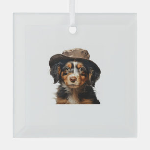 Ornement En Verre Mignonnes Chiots. Pépinière ClipArt S1
