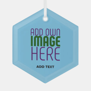 ORNEMENT EN VERRE MODÈLE DE TEXTE D'IMAGE BLEU SKY SWAG MODERNE MODI