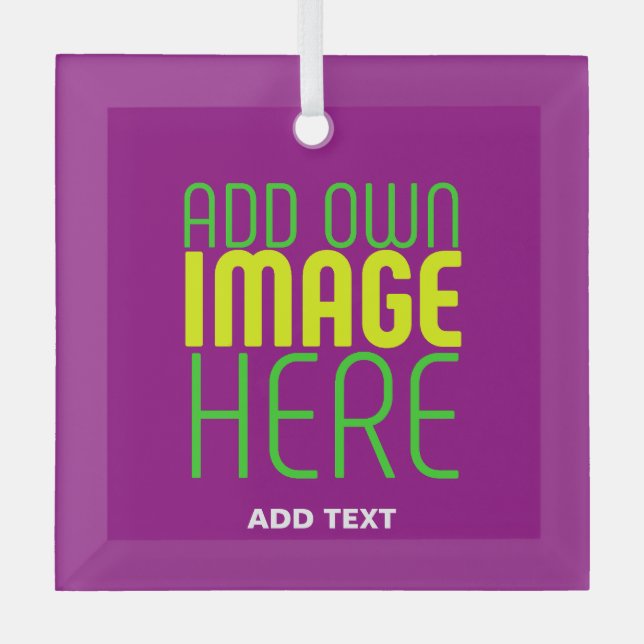 ORNEMENT EN VERRE MODÈLE DE TEXTE D'IMAGE SIMPLE MODERNE MODIFIABLE (Recto)