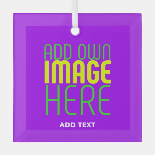 ORNEMENT EN VERRE MODÈLE DE TEXTE D'IMAGE VIOLET SIMPLE MODERNE (Recto)