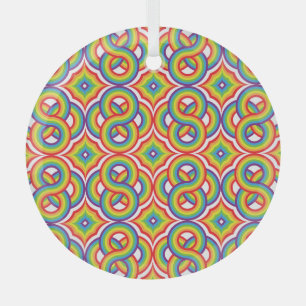 Ornement En Verre Moderne Coloré Simple Motifs Batik