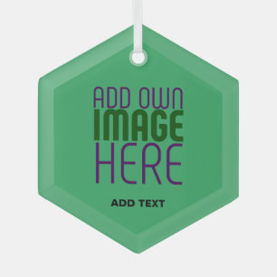 ORNEMENT EN VERRE MODERNE ÉDITABLE EMERALD GREEN IMAGE MODÈLE TEXTE