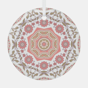 Ornement En Verre Mosaic Floral Star : Motif sans couture