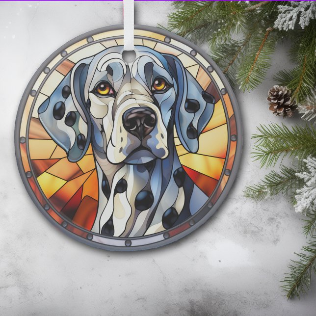 Ornement En Verre Mosaïque de Chien Dalmatien (Créateur téléchargé)