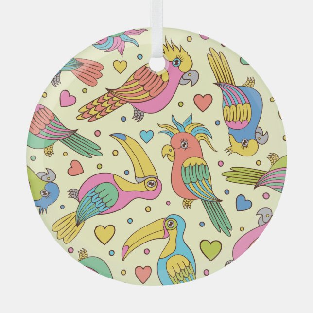 Ornement En Verre Mosaïque géométrique vive : moderne sans fil (Recto)