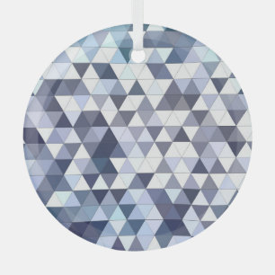 Ornement En Verre Mosaïque triangulaire géométrique et colorée : abs