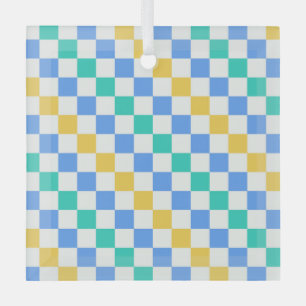 Ornement En Verre Motif à carreaux diagonaux pour une journée à la p