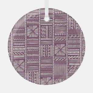 Ornement En Verre Motif à main ethnique : style vintage