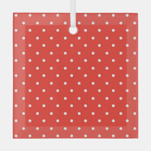 Ornement En Verre Motif à pois sur fond rouge sans couture