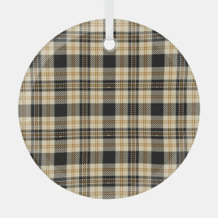 Ornement En Verre Motif Brown couleur beige noir
