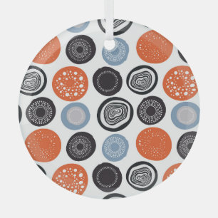 Ornement En Verre Motif de cercle géométrique créatif et coloré.