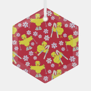 Ornement En Verre Motif de ski