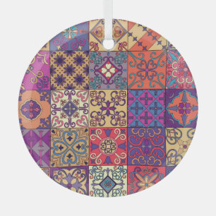 Ornement En Verre Motif de style Talavera