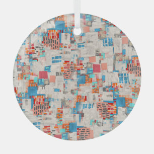 Ornement En Verre Motif de texture numérique aquarelle