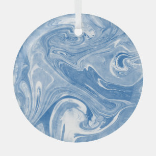 Ornement En Verre Motif en marbre coloré.