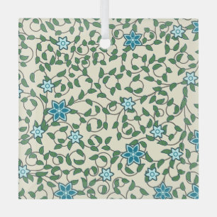 Ornement En Verre Motif floral sans couture sur fond beige