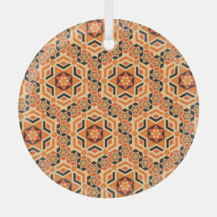 Ornement En Verre Motif géométrique au sol italien, mosaïque vintage