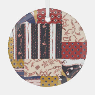 Ornement En Verre Motif géométrique de corde baroque