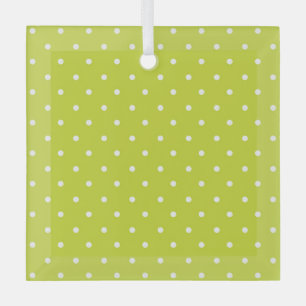 Ornement En Verre Motif sans couture à pois lime vif