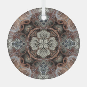 Ornement En Verre Motif vintage géométrique Art nouveau