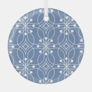 Ornement En Verre Motif Vintage géométrique Lignes ondulées