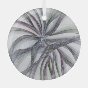 Ornement En Verre Motions Filigree Moderne Abstrait pivotant Fractal