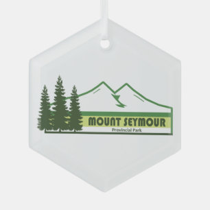 Ornement En Verre Mount Seymour Provincial Park Bandes Vertes