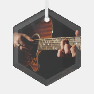 Ornement En Verre Musicien de guitare