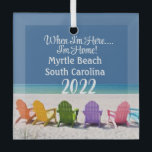 Ornement En Verre Myrtle BEACH SUD SC BEACH LOVER CADEAU ORNAMENT<br><div class="desc">Ornement adorable que vous pouvez personnaliser à votre façon spéciale! CADEAU POUR LES AMOUREUX DE LA PLAGE... . Ornement pour les personnes spéciales de votre vie! GRAND CADEAU</div>