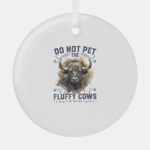 Ornement En Verre Ne Pas Animer Les Vaches Fluffantes Bison Yellowst