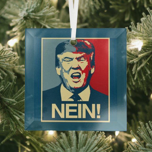 Ornement En Verre NEIN - Poster anti-Trump - Anti-Trump - (Insitu)