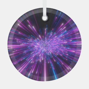 Ornement En Verre Neon Galaxy Arrière - plan Abstrait cosmique