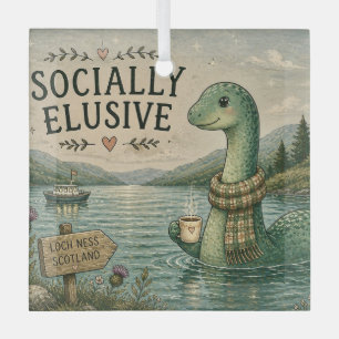 Ornement En Verre Nessie insaisissable socialement Cryptide cosy Loc