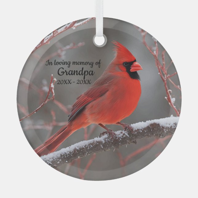 Ornement En Verre Noël commémoratif personnalisé (Recto)