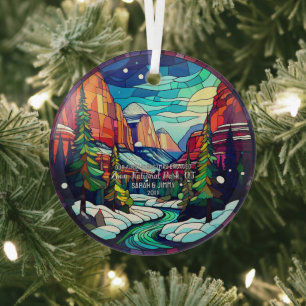 Ornement En Verre Noël Great Smoky Mountain Tirage de verre