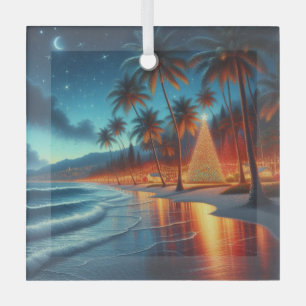 Ornement En Verre Noël hawaïen/tropical
