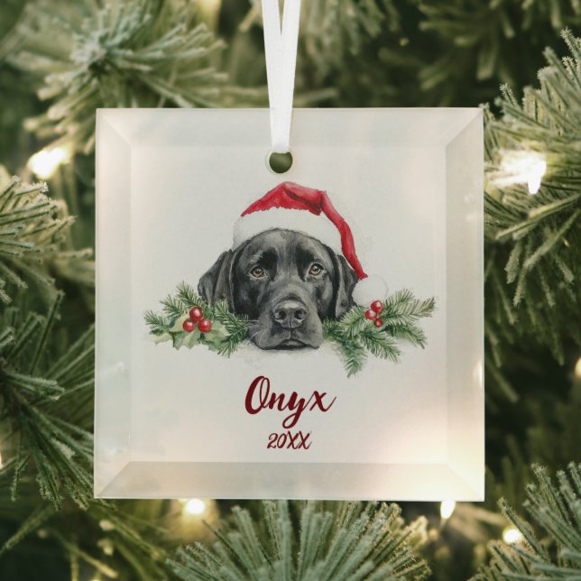 Ornement En Verre Noir de Noël (Insitu)