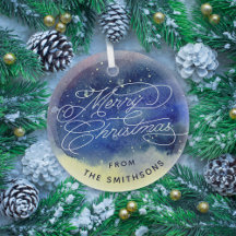 Nom personnalisable Cute Navy Bleu Joyeux Noël