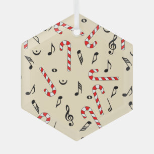 Ornement En Verre Notes de musique sucre de canne