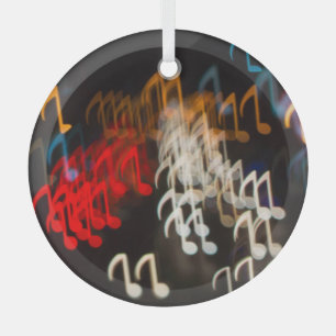 Ornement En Verre notes musicales Abstraites : lumières bokeh arrièr