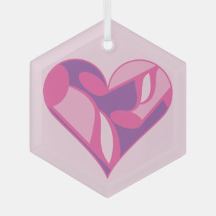 Ornement En Verre Notes musicales Coeur