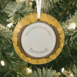 Ornement En Verre Notre Petit Tournesol Bébé Ornament Photo