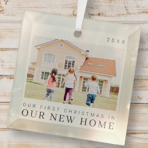 Ornement En Verre Notre Premier Noël Dans Notre Nouvelle Maison Mode